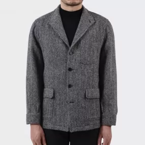 Justo Gimeno : Teba Jacket  Harris Tweed  à Chevrons : Gris 